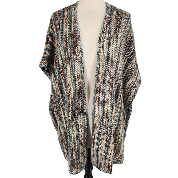 SALE POL Knit Crochet Boho Open Cardigan Sweater Womens Size Large - Picture 1 of 7